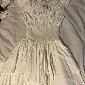Princess Polly Ivory Ruffled Dress